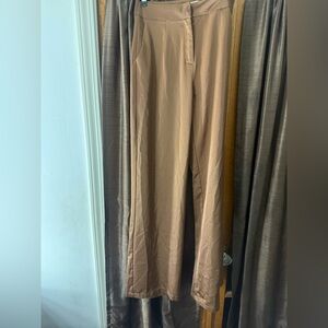 ASOS brand satin Elegant Women's Brown Trousers Sz M